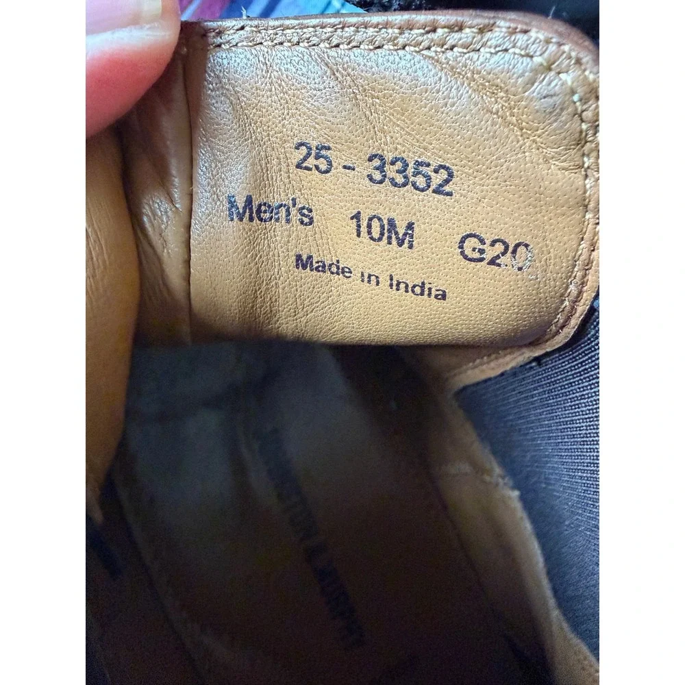 Johnston & Murphy Mens Brown Leather Chelsea Boots Memory Foam 25-3352 10M